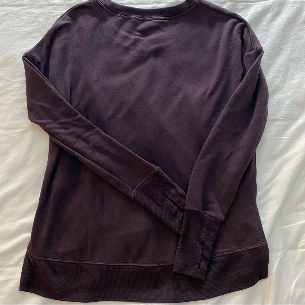 Athleta Coaster Luxe Sweatshirt in Deep Crocus Violet - Sz Small - Picture 5 of 15